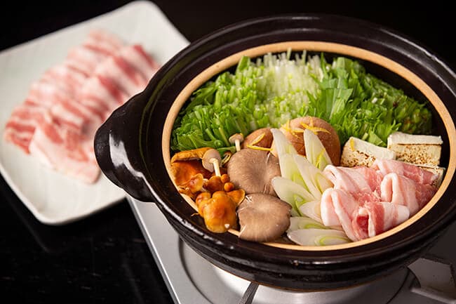 冬季限定 「信州太郎ぽーくの味噌すき鍋」(夜限定)はじめました。 ※小布施本店のみ
